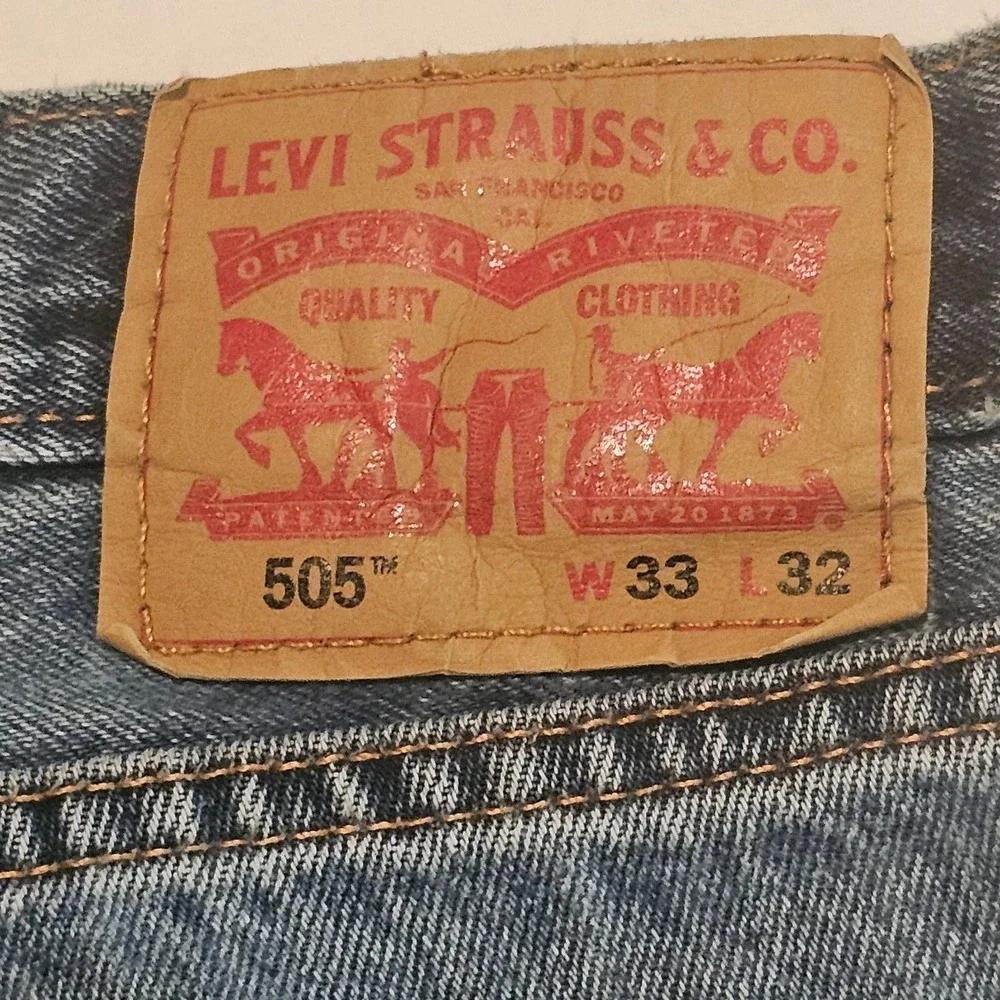 Levi's 505 Men's  Blue Regular Fit Straight Leg Jeans Size 33 x32‎